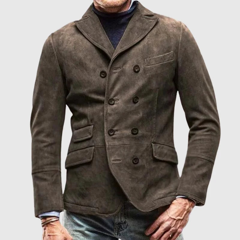 Vintage Valor Blazer | Men's Suede Look Jacket 0