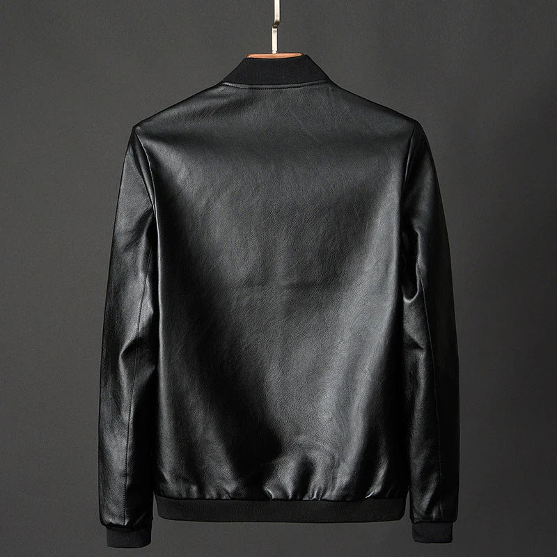 Vortex | Men's PU Leather Jacket Black 3