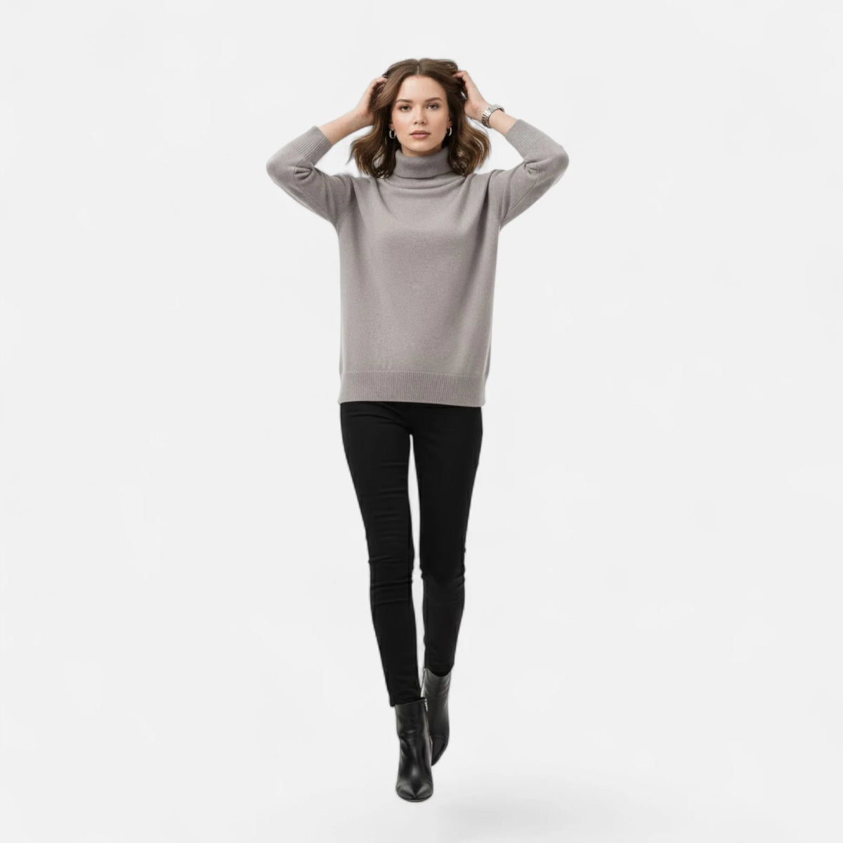 Women Oversized Turtleneck Sweater 2