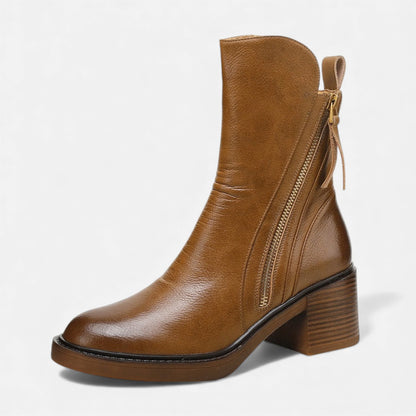 Women’s Brown Leather Ankle Boots 1