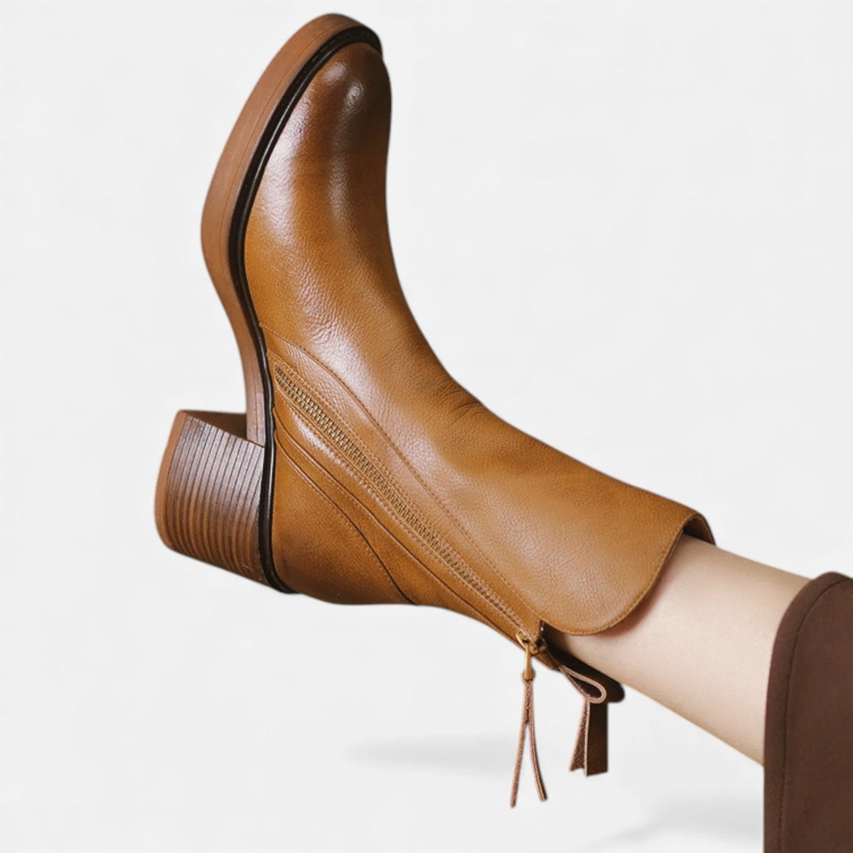 Women’s Brown Leather Ankle Boots 5