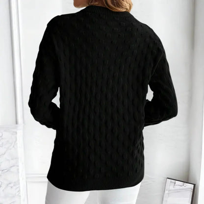 Women’s Cable Knit Crew Neck Cashmere Sweater 5