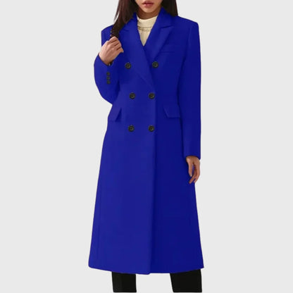 Women's Double-Breasted Wool Coat | Tailored Long Winter Coat 5