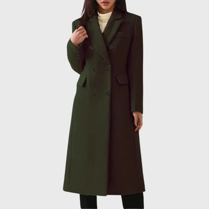 Women's Double-Breasted Wool Coat | Tailored Long Winter Coat 6