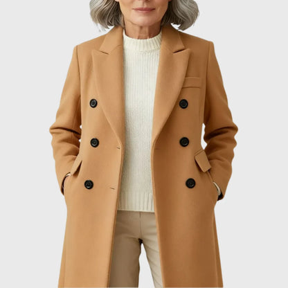 Women's Double-Breasted Wool Coat | Tailored Long Winter Coat 7