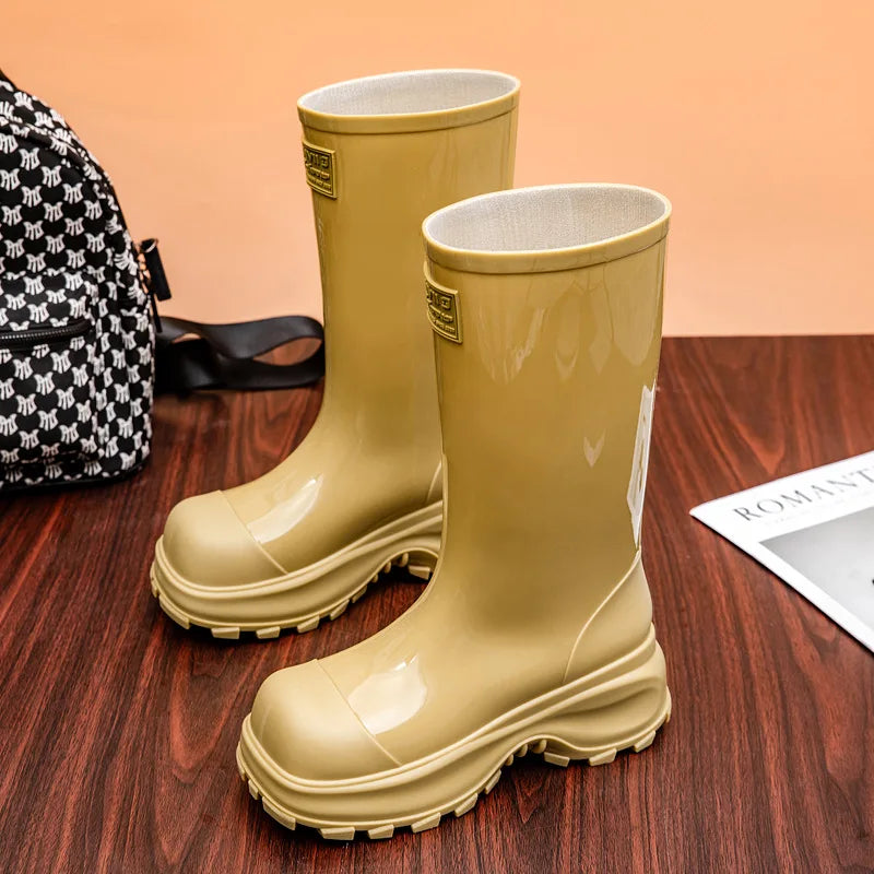 Women's Knee-High Rain Boots | Water-Resistant Rubber Non-Slip 2