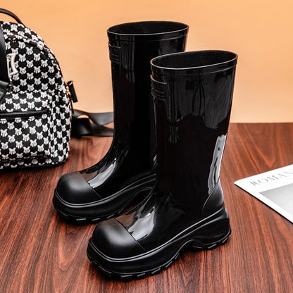 Women's Knee-High Rain Boots | Water-Resistant Rubber Non-Slip 3