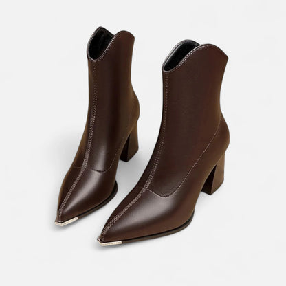 Women's Pointed-Toe Leather Chelsea Boots 3