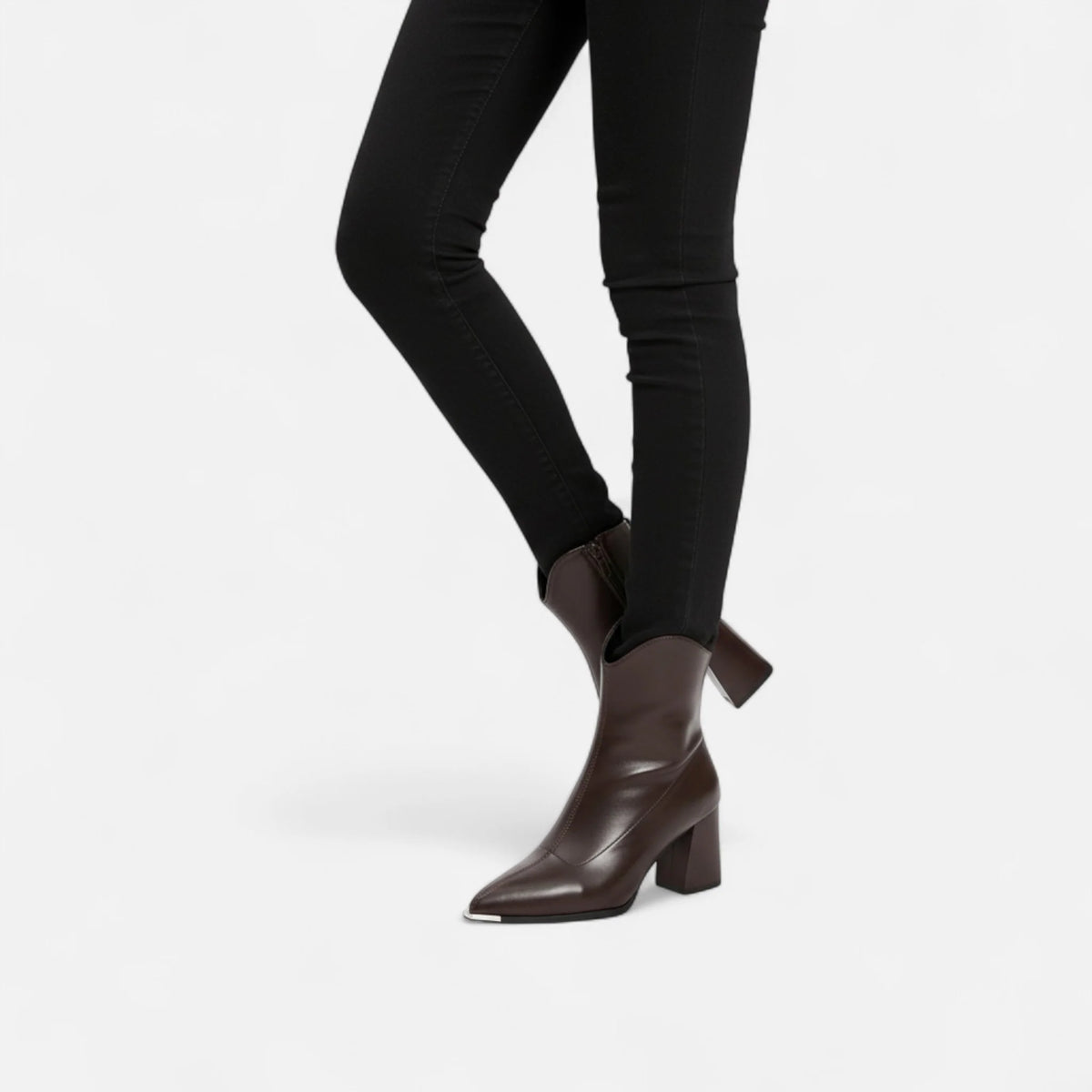 Women's Pointed-Toe Leather Chelsea Boots 4