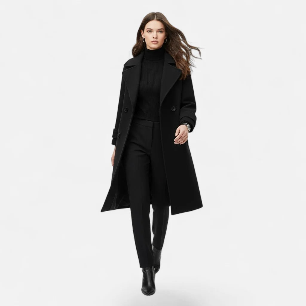 Women's Slim Double-Breasted Coat 1