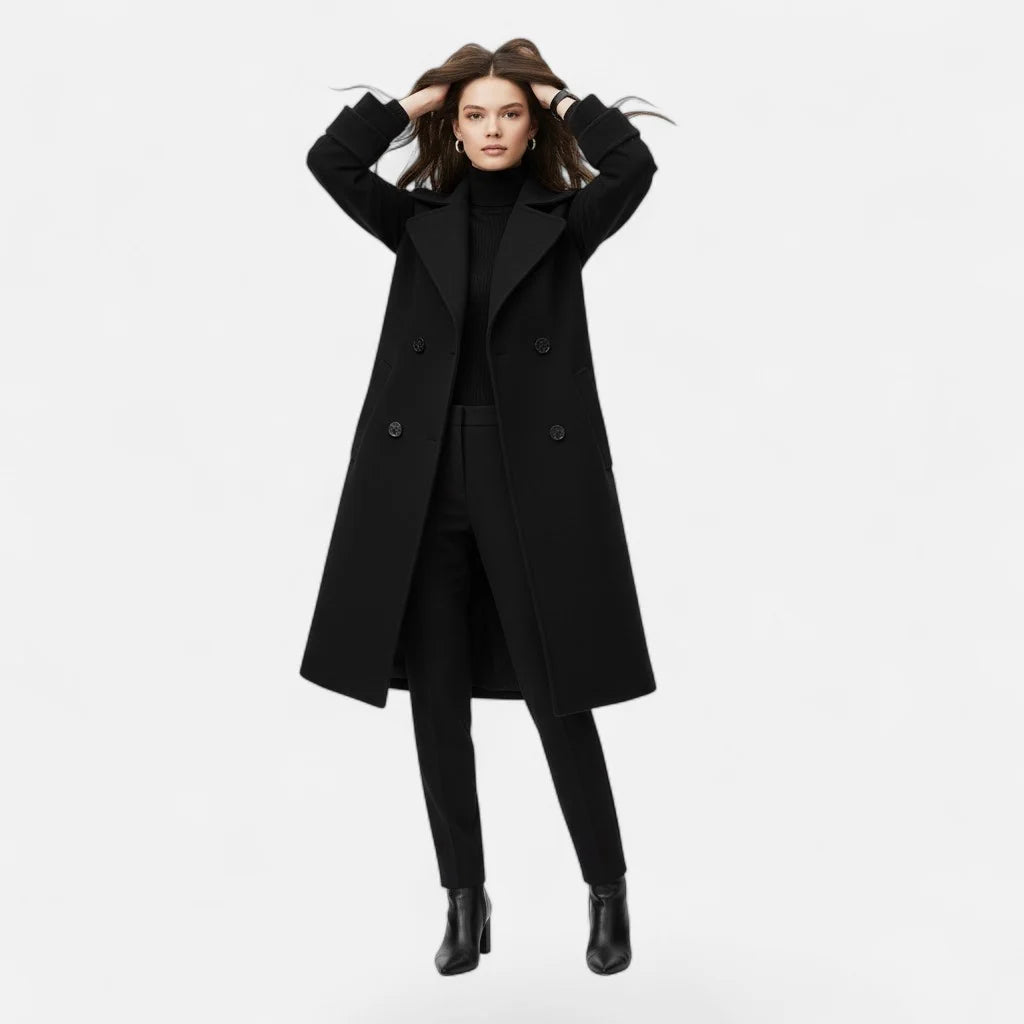 Women's Slim Double-Breasted Coat 2