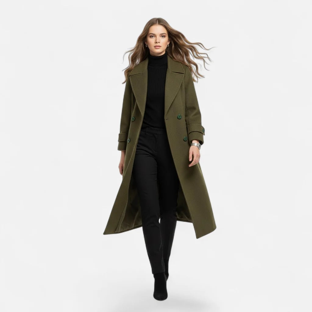 Women's Slim Double-Breasted Coat 4