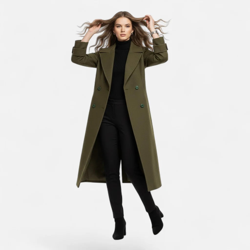 Women's Slim Double-Breasted Coat 5