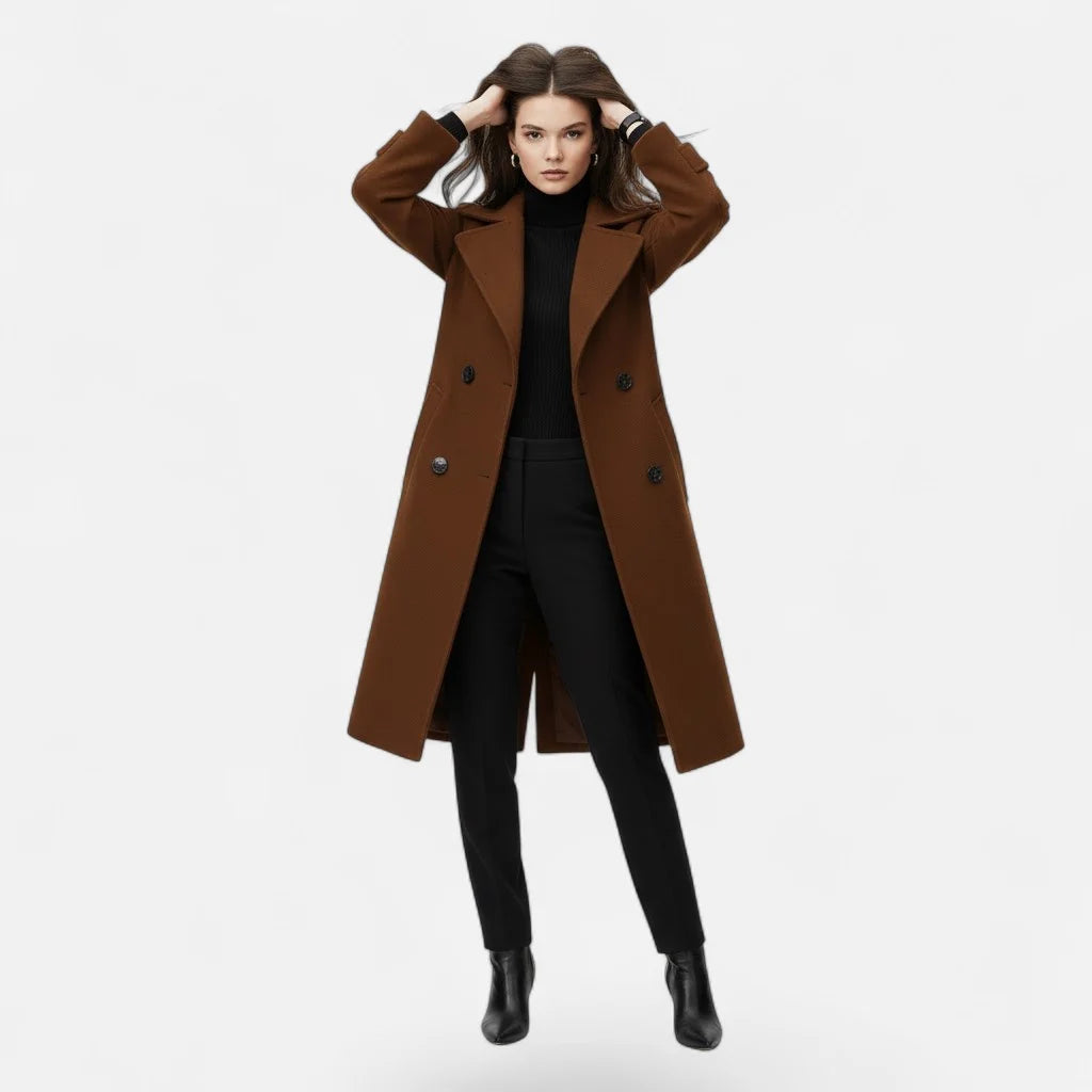 Women's Slim Double-Breasted Coat 8