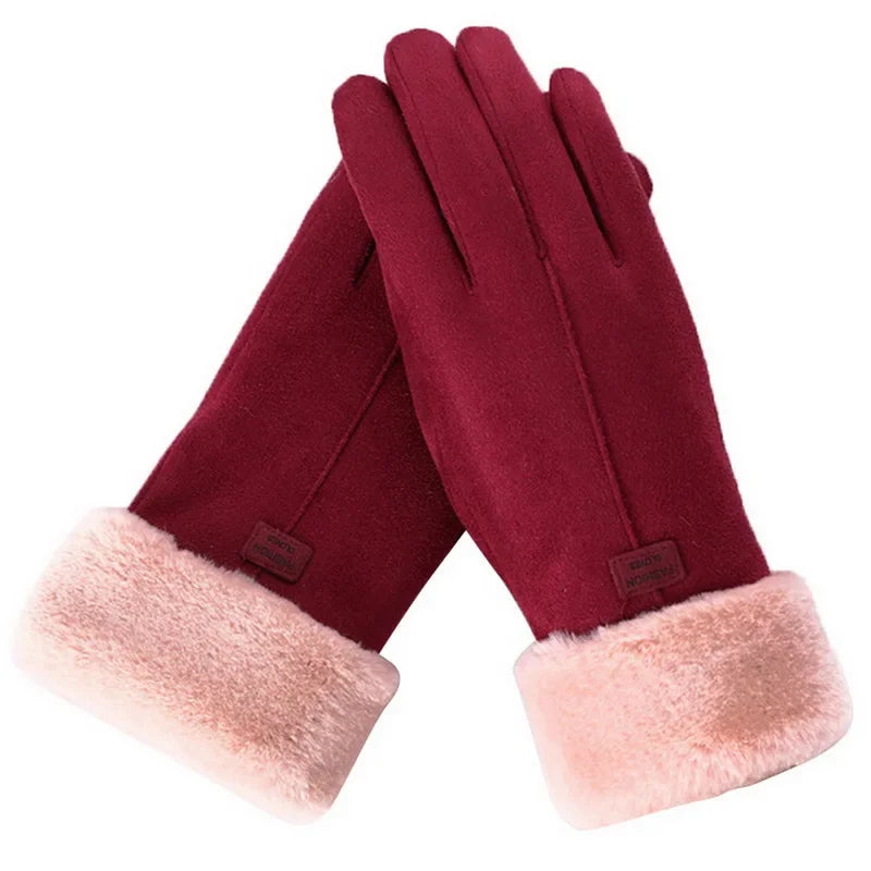 Women's Thermal Winter Gloves | Touchscreen Full-Finger Cuff 5