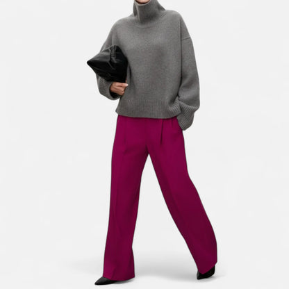 Wool Turtleneck Sweater Women Classic Warm Knit 6